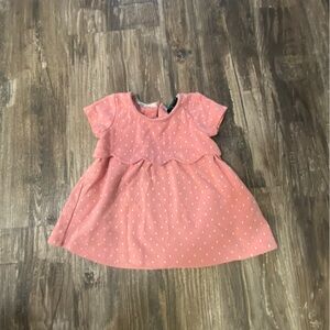 2/20 Pink Polka dots wavy bottom 18-24M